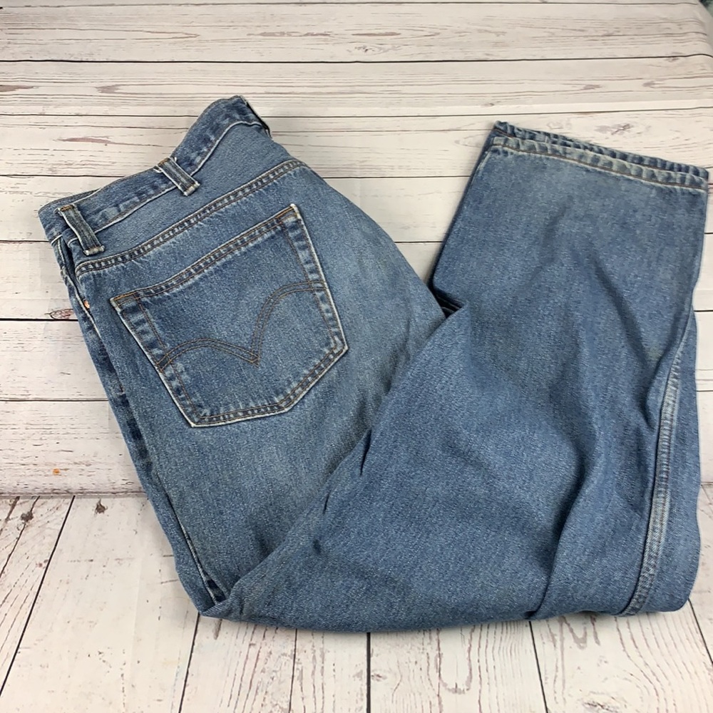 Levis "550" relaxed fit straight leg blue leans size 42 - Picture 10 of 13